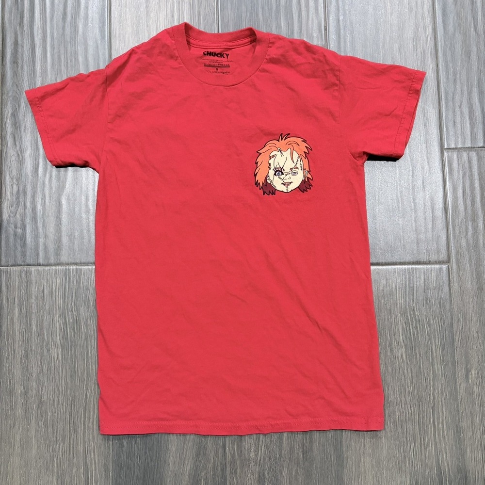 Chucky Wanna Play? Graphic T-Shirt Women's Size Small Red